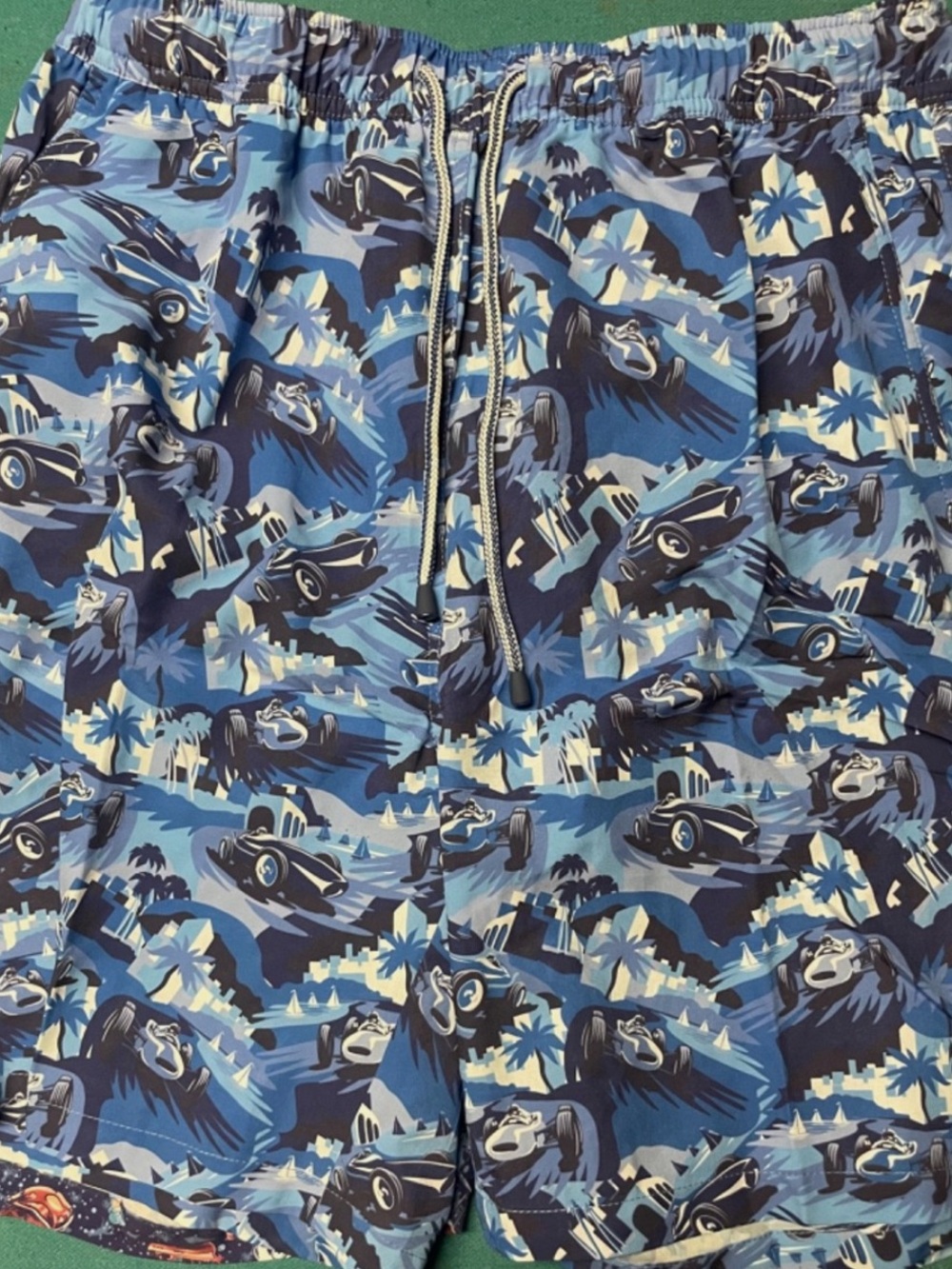Peter Millar Blue Multi-Pattern Swim Trunks